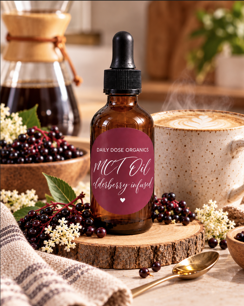 4 oz Elderberry-Infused MCT Oil